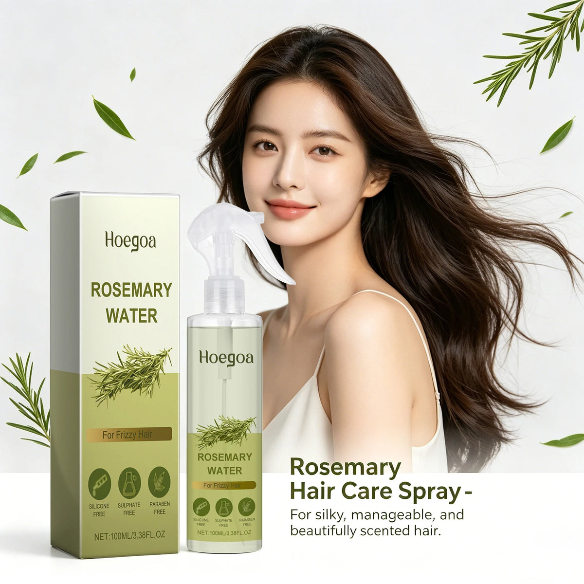 Rosemary Hair Spray for Oil Control & Frizz Repair