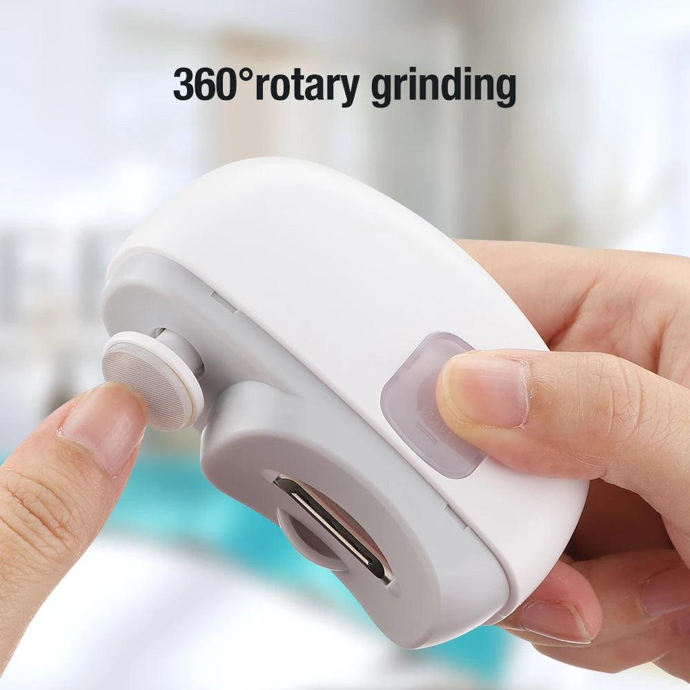 Electric Nail Clipper Automatic Fingernail Trimmer with Light