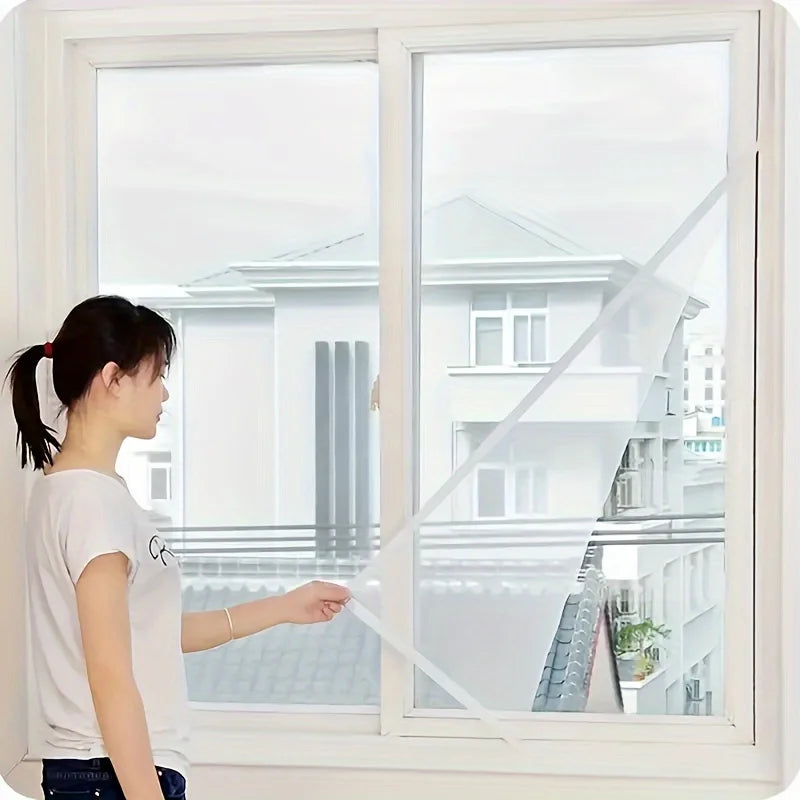 Velcro Anti-Mosquito Window Screen Self-Adhesive Invisible Mesh Curtain
