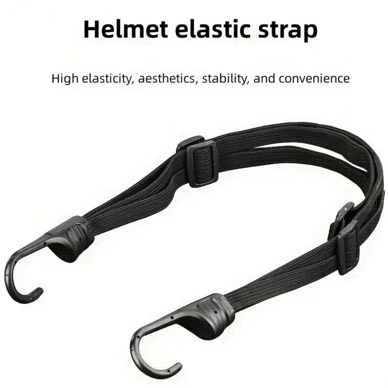 Motorcycle Helmet Cargo Net Adjustable Luggage Bungee Cord Strap - 5