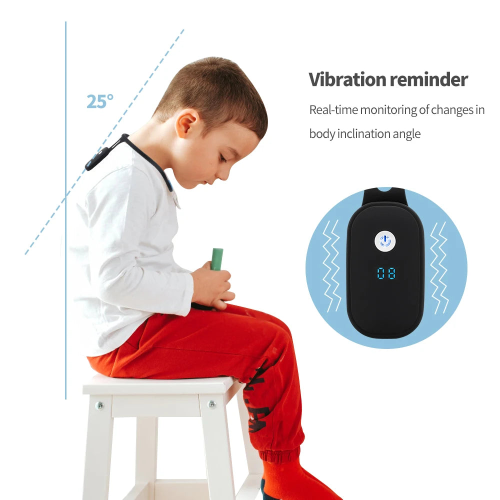 Smart Posture Corrector LCD Display Back Brace Vibration Reminder