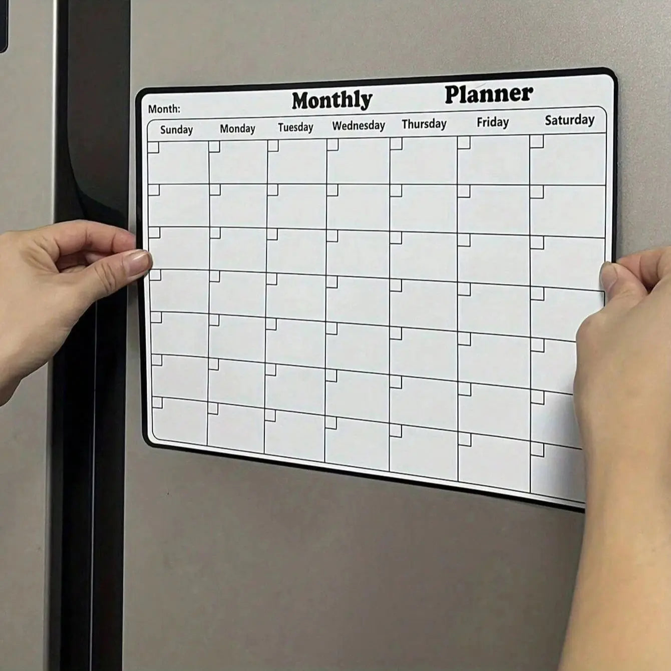 Magnetic Refrigerator Monthly Calendar Dry Erase Fridge Whiteboard Planner - 2