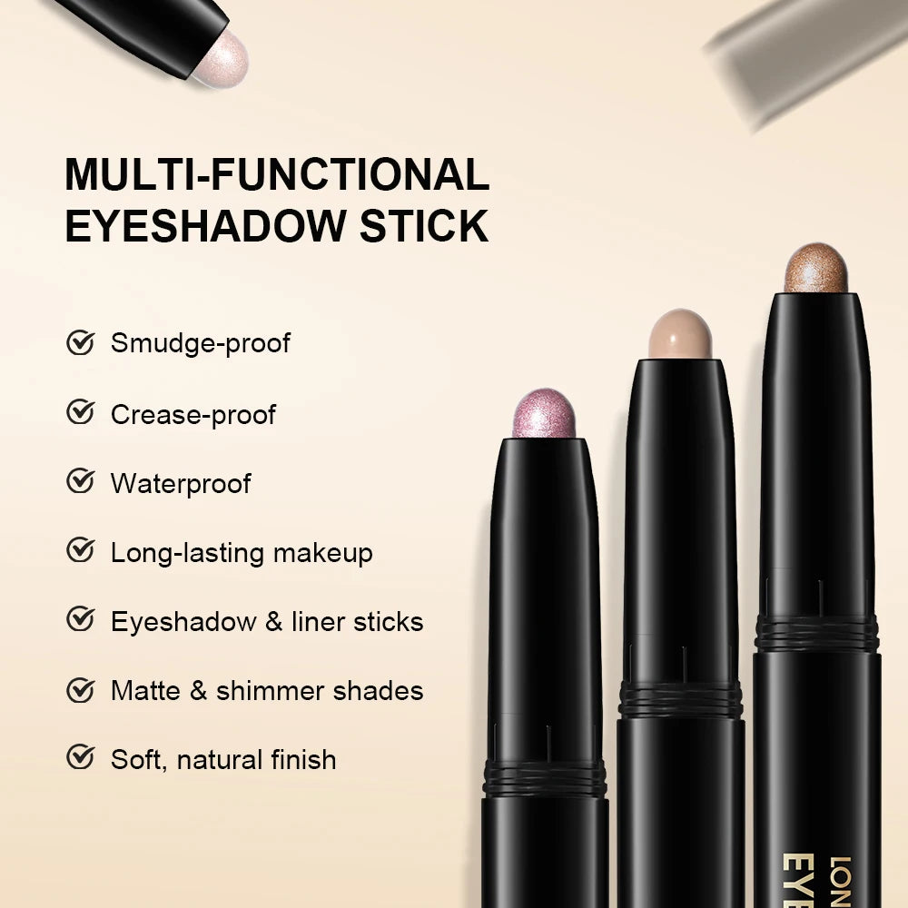 Longwear Crease Proof Eyeshadow Pencil Shimmer Matte Eye Shadow Pen - 4