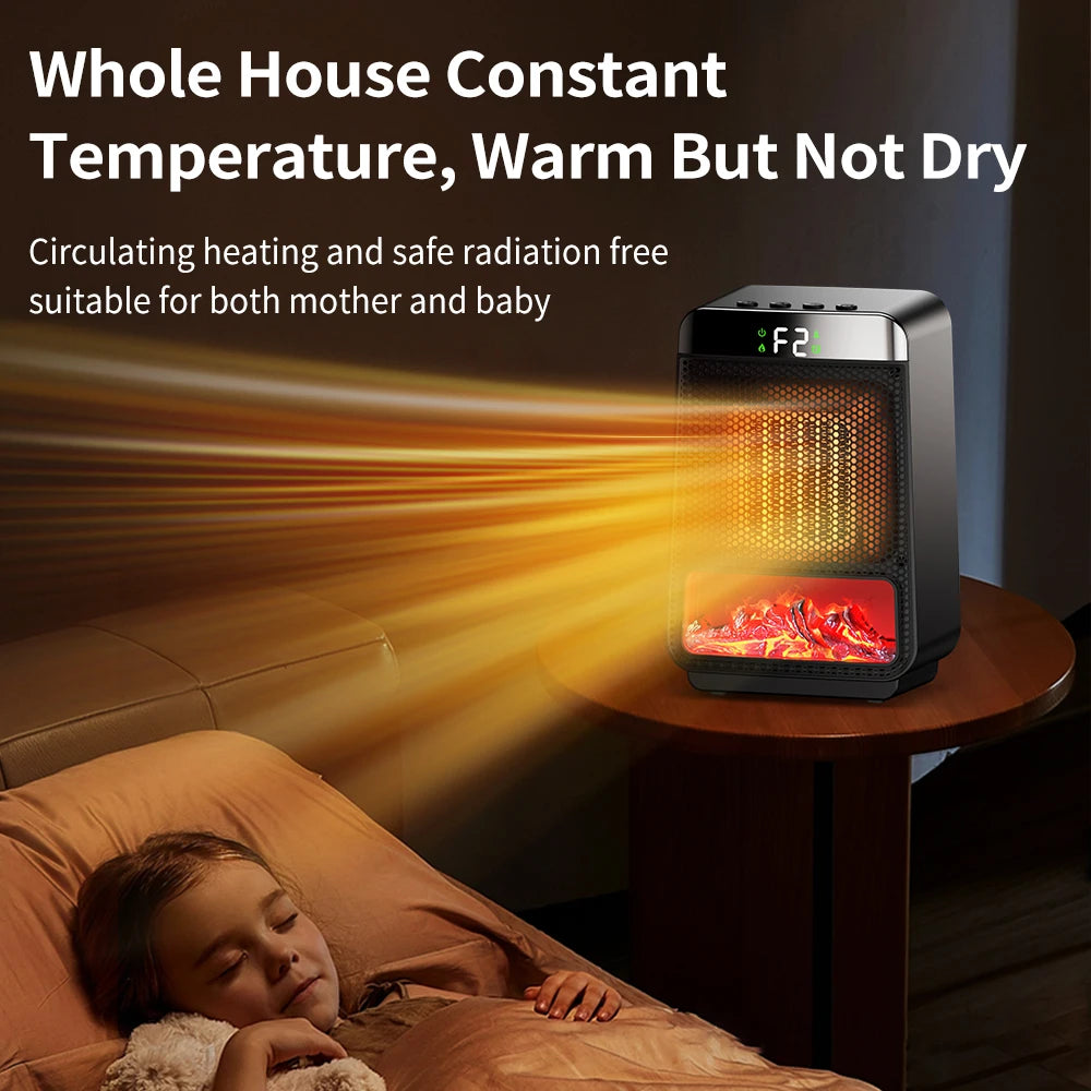 Portable Desktop Electric Heater PTC Ceramic Fast Warm Air Blower - 16