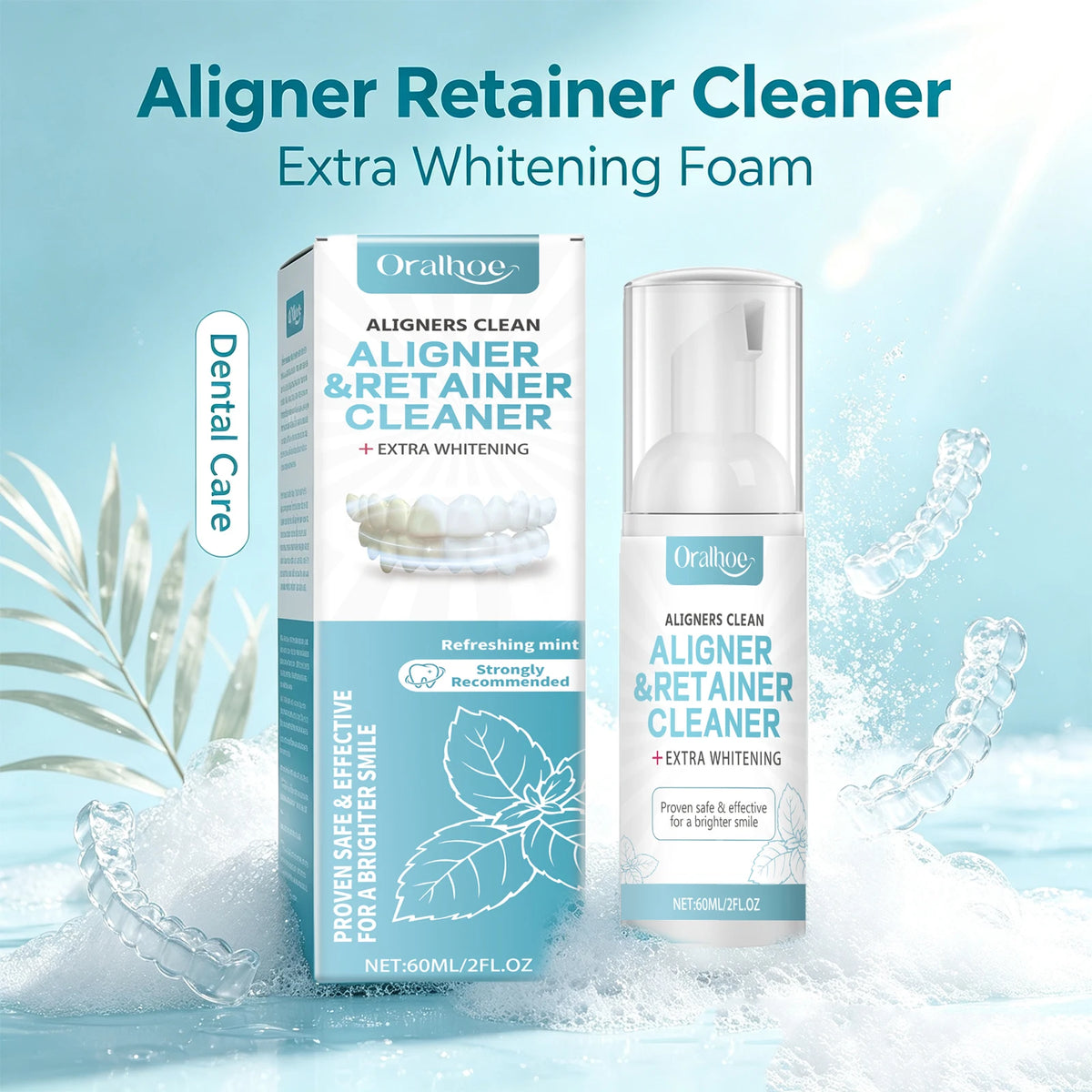 Aligner & Retainer Cleaner Foam Mousse for Braces