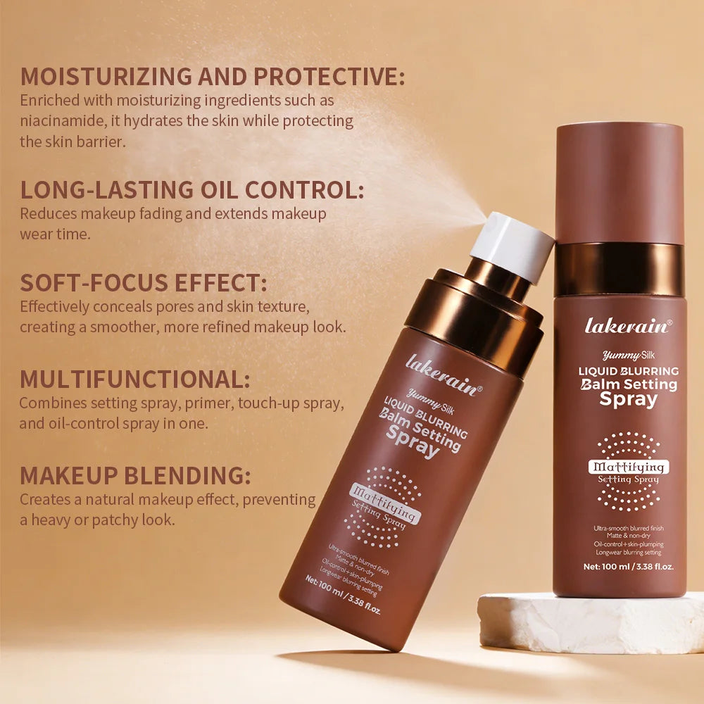 Liquid Blurring Balm Setting Spray Long Lasting Matte Makeup Fixer
