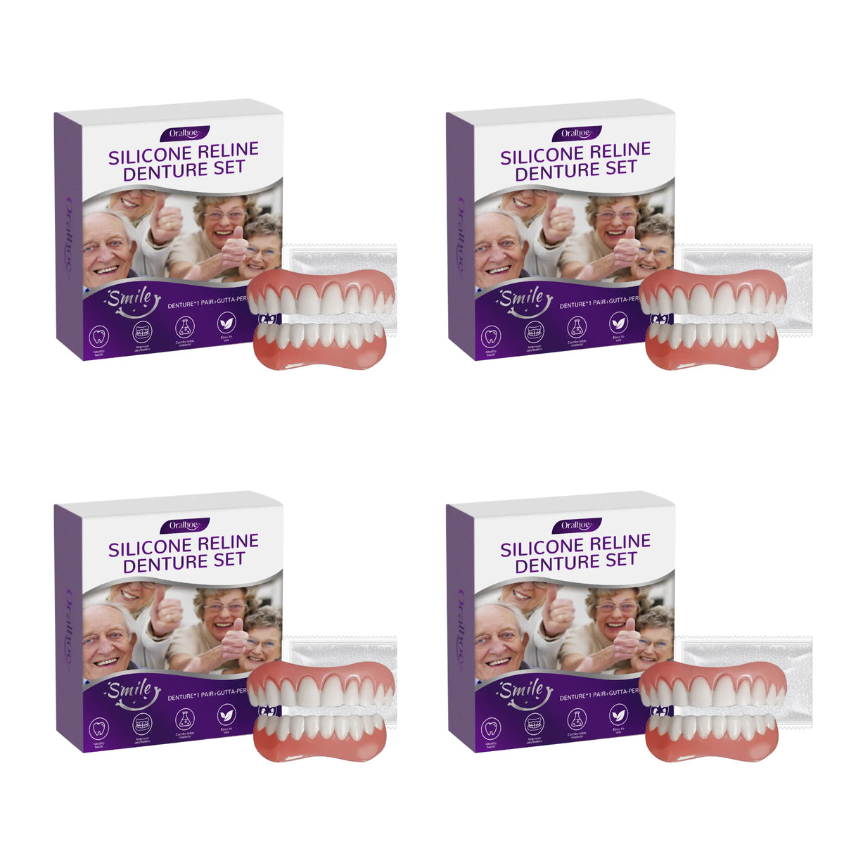 Cosmetic Denture Set Instant Smile Upper and Lower Teeth Cover