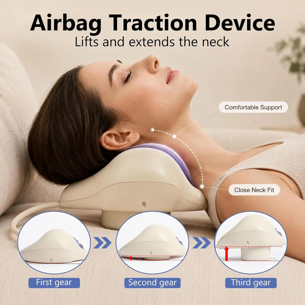 4 in 1 Neck Massager Pillow and Cervical Traction Device