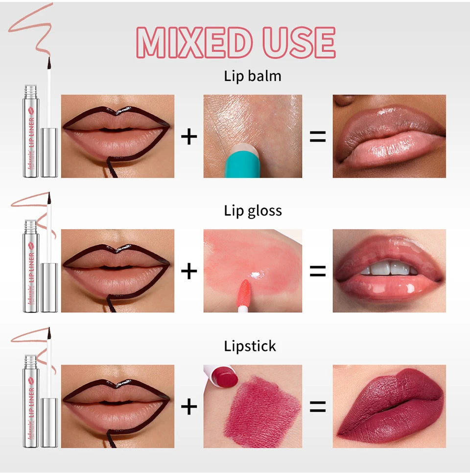 Waterproof Peel Off Lip Liner Tattoo Lip Tint Contour Stain