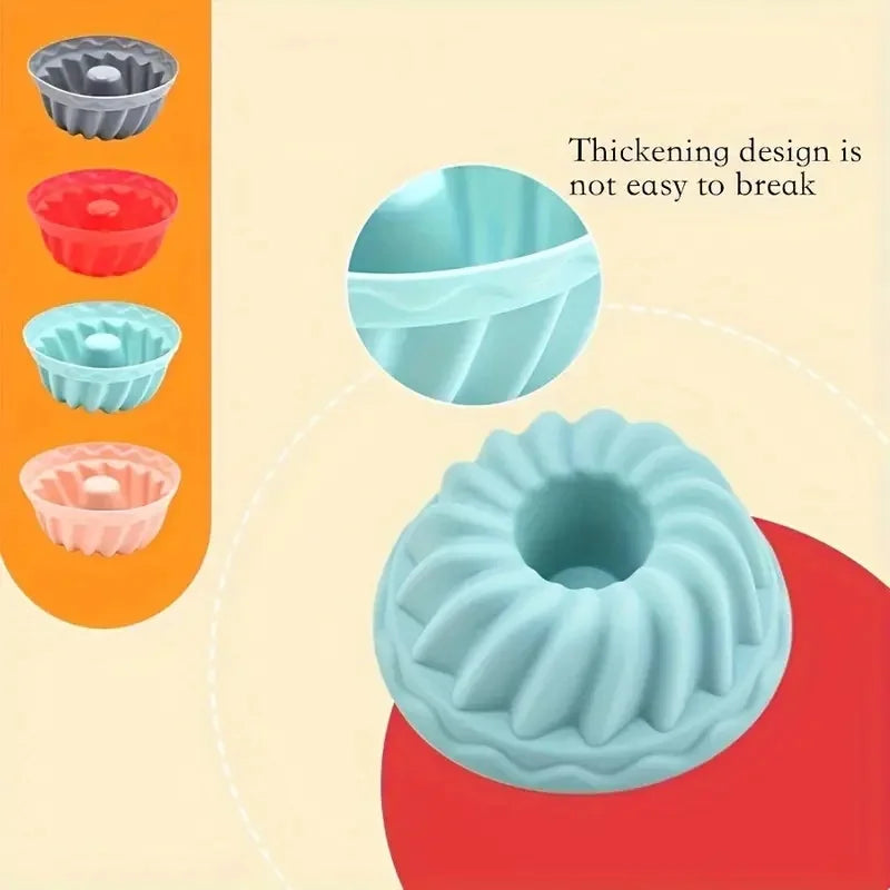 Silicone Mini Cake Molds Nonstick Muffin Cupcake Baking Cups 12 Pack