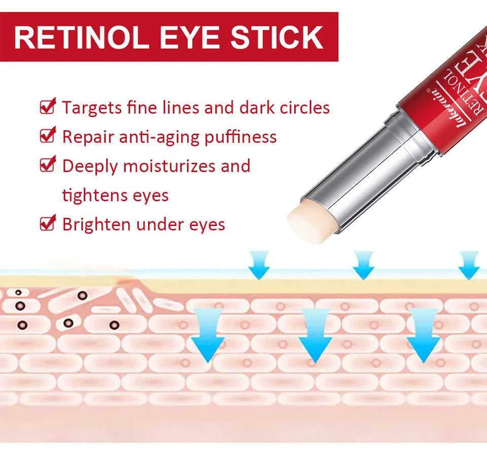 Lakerain Retinol Eye Cream Anti Wrinkle Dark Circle Firming Stick - 10