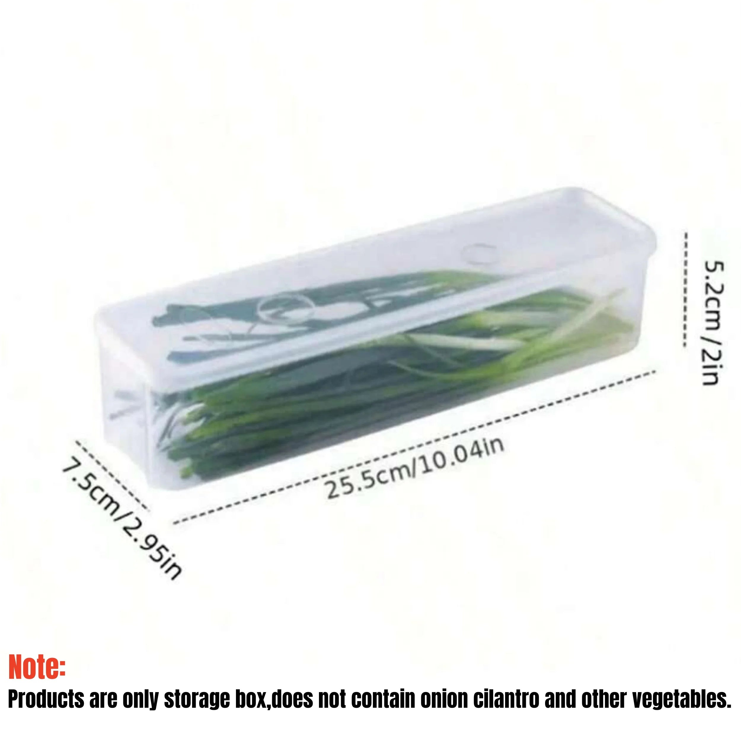 Clear Refrigerator Storage Box Food Keeper for Vegetables and Herbs - 6