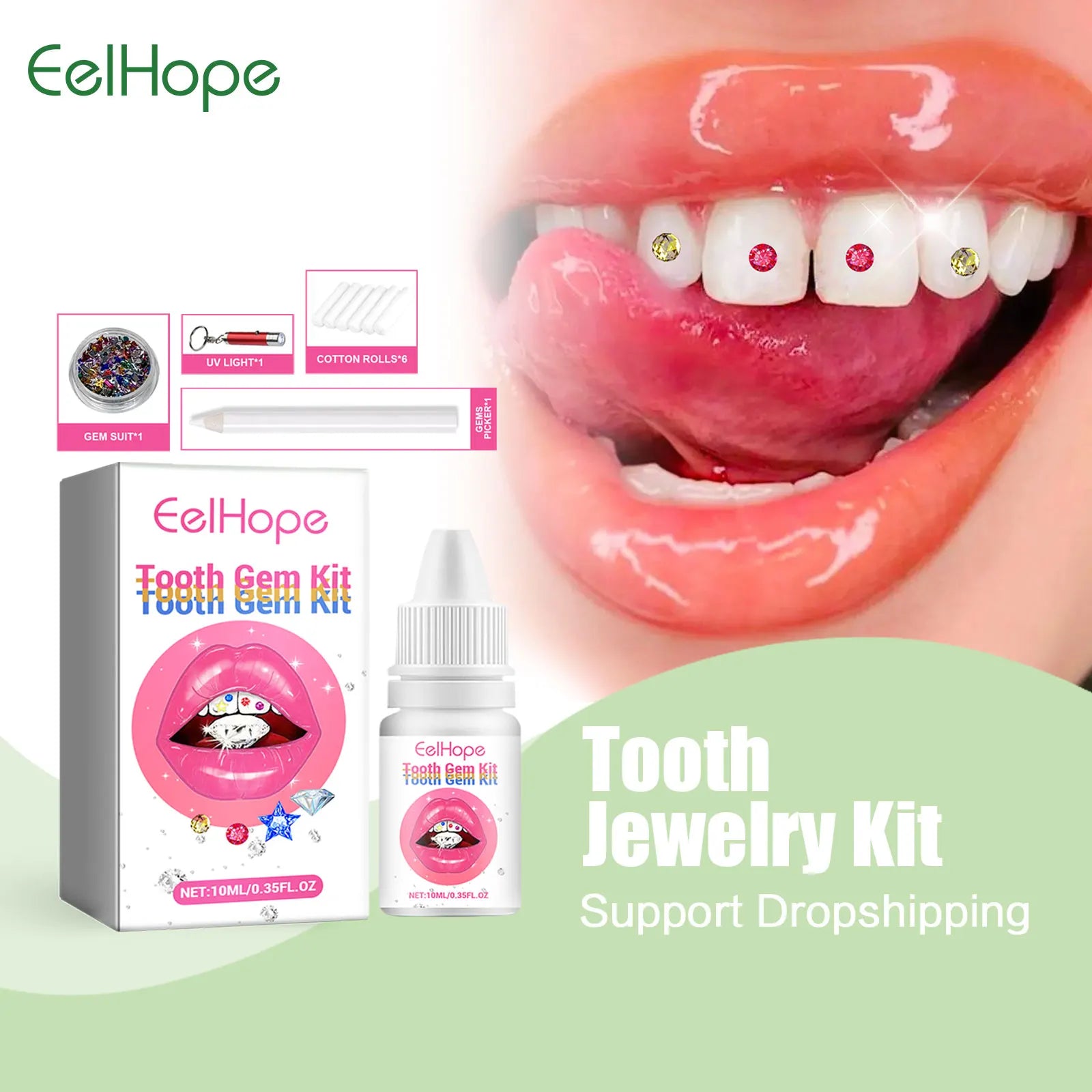 DIY Tooth Gems Kit Crystal Jewelry Teeth Decoration Set - 1