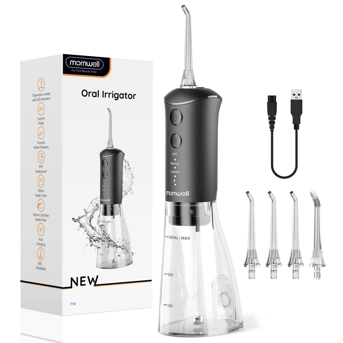Water Flosser Teeth Cleaner Rechargeable Oral Irrigator