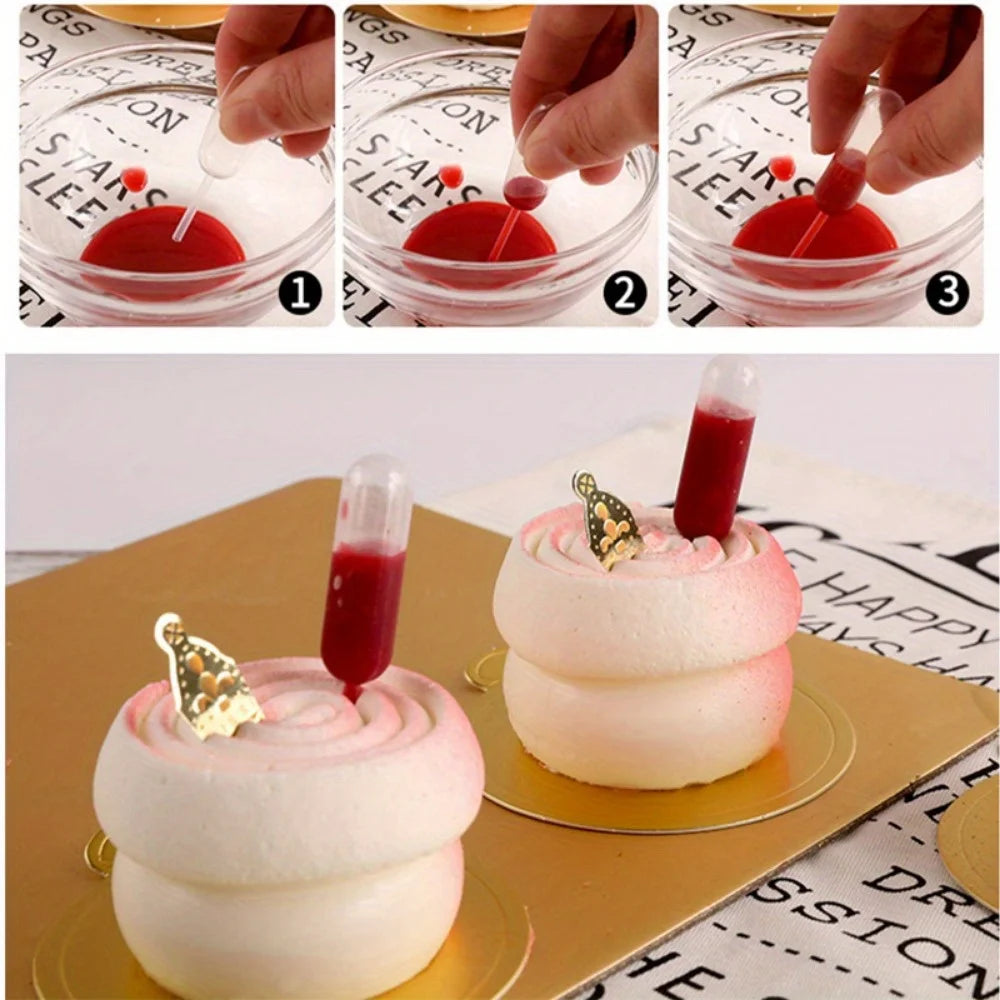 YOCITY Transfer Pipettes for Cupcakes Liquid Jam Squeeze Droppers - 3
