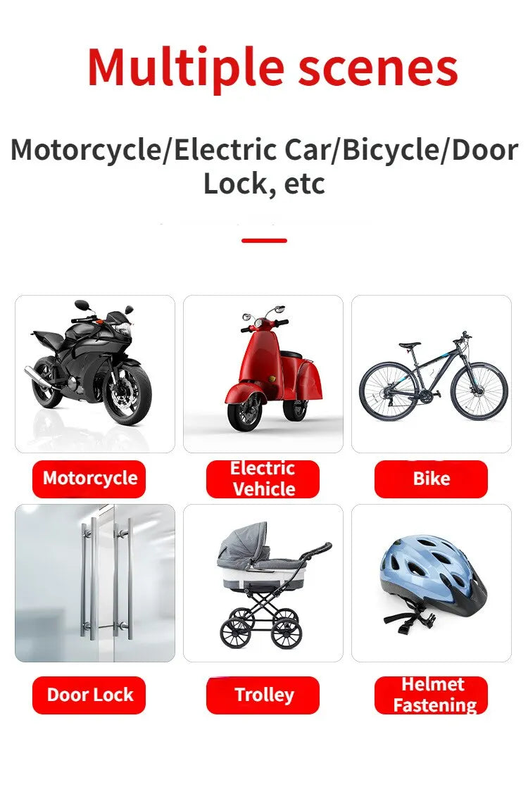 5 Digit Bicycle Cable Lock Anti Theft Bike Security Password Coil Cable