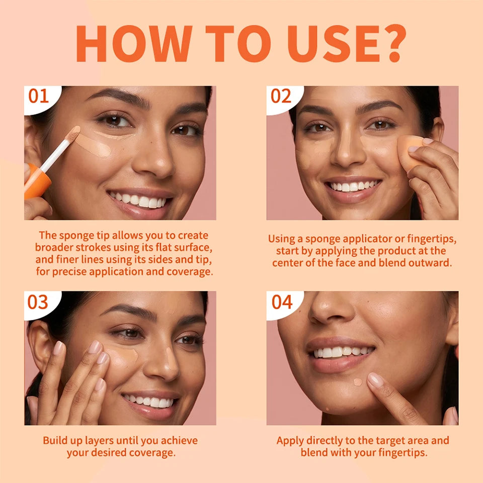 2-in-1 Liquid Foundation & Concealer Matte Face Makeup