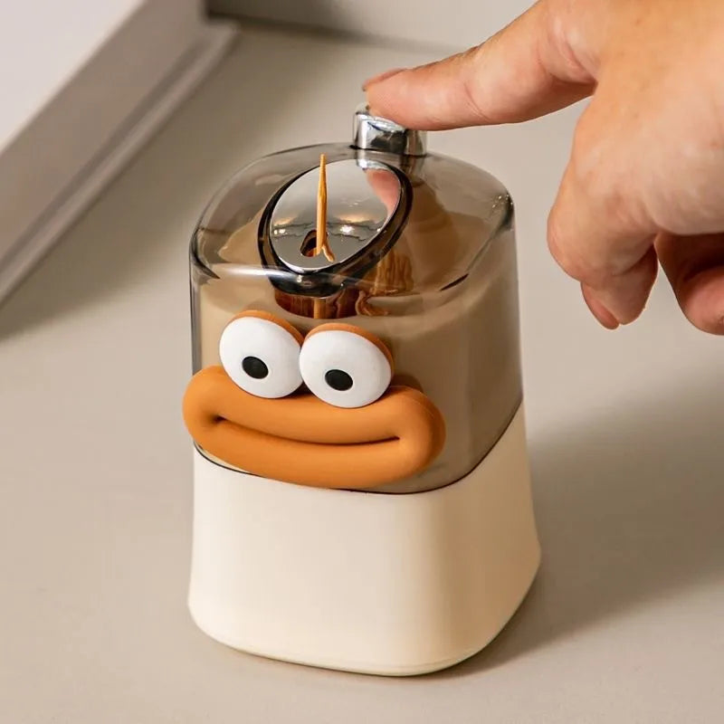 Automatic Pop-Up Toothpick Dispenser Cartoon Table Toothpick Holder - 1
