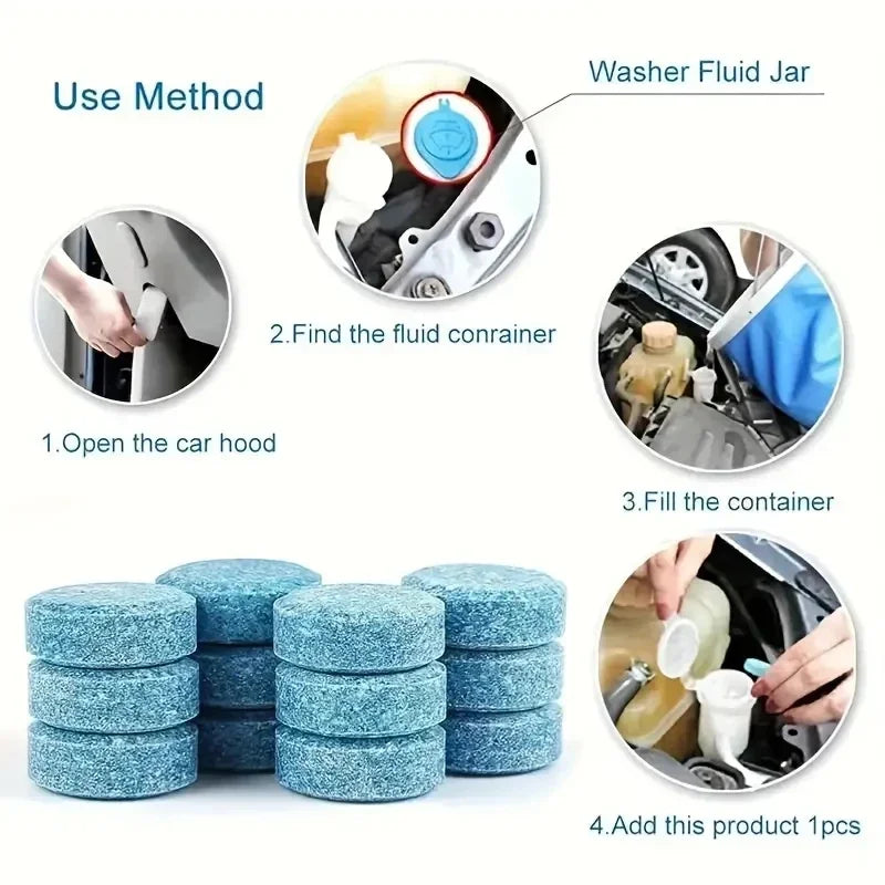 10PCS Car Windshield Wiper Washer Fluid Concentrated Effervescent Tablets - 4