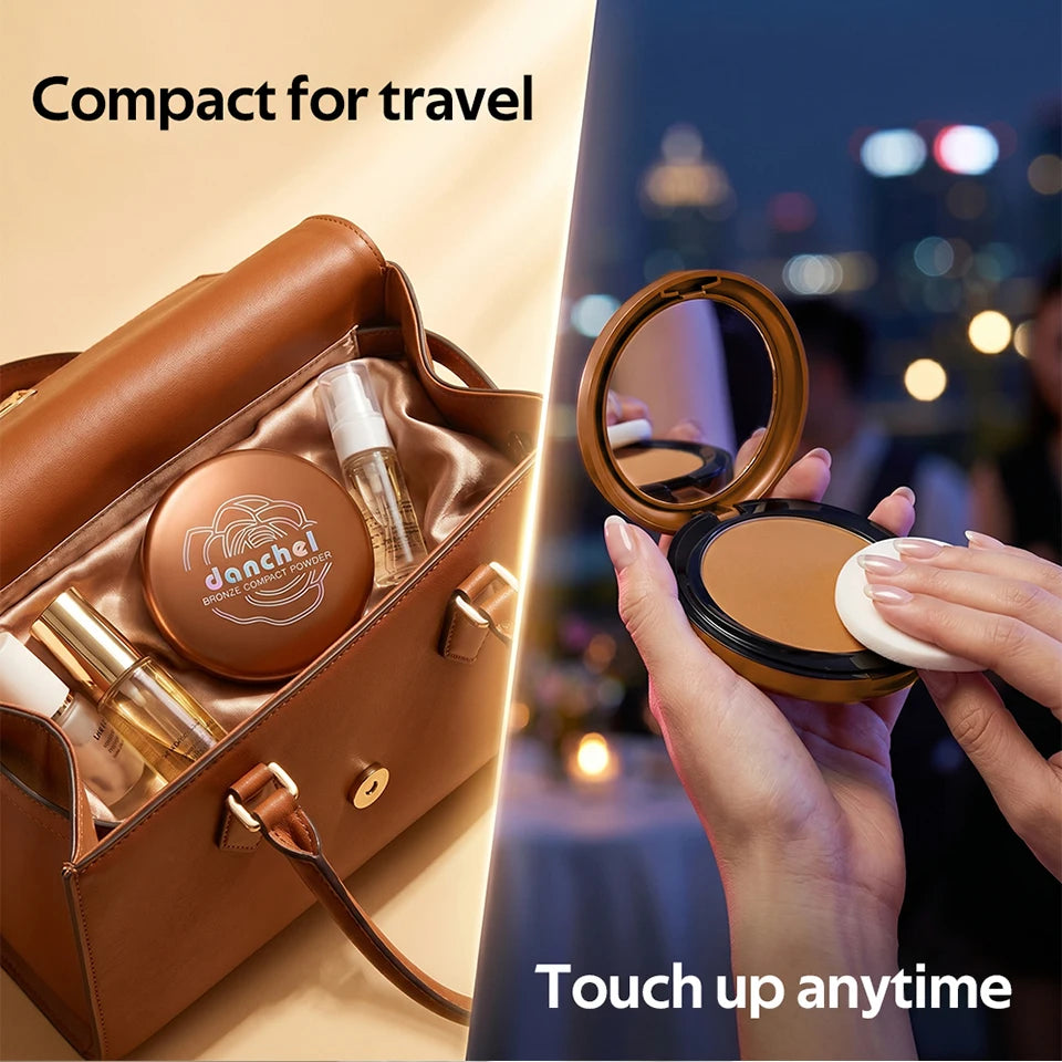 Matte Bronze Compact Powder Natural Setting Makeup