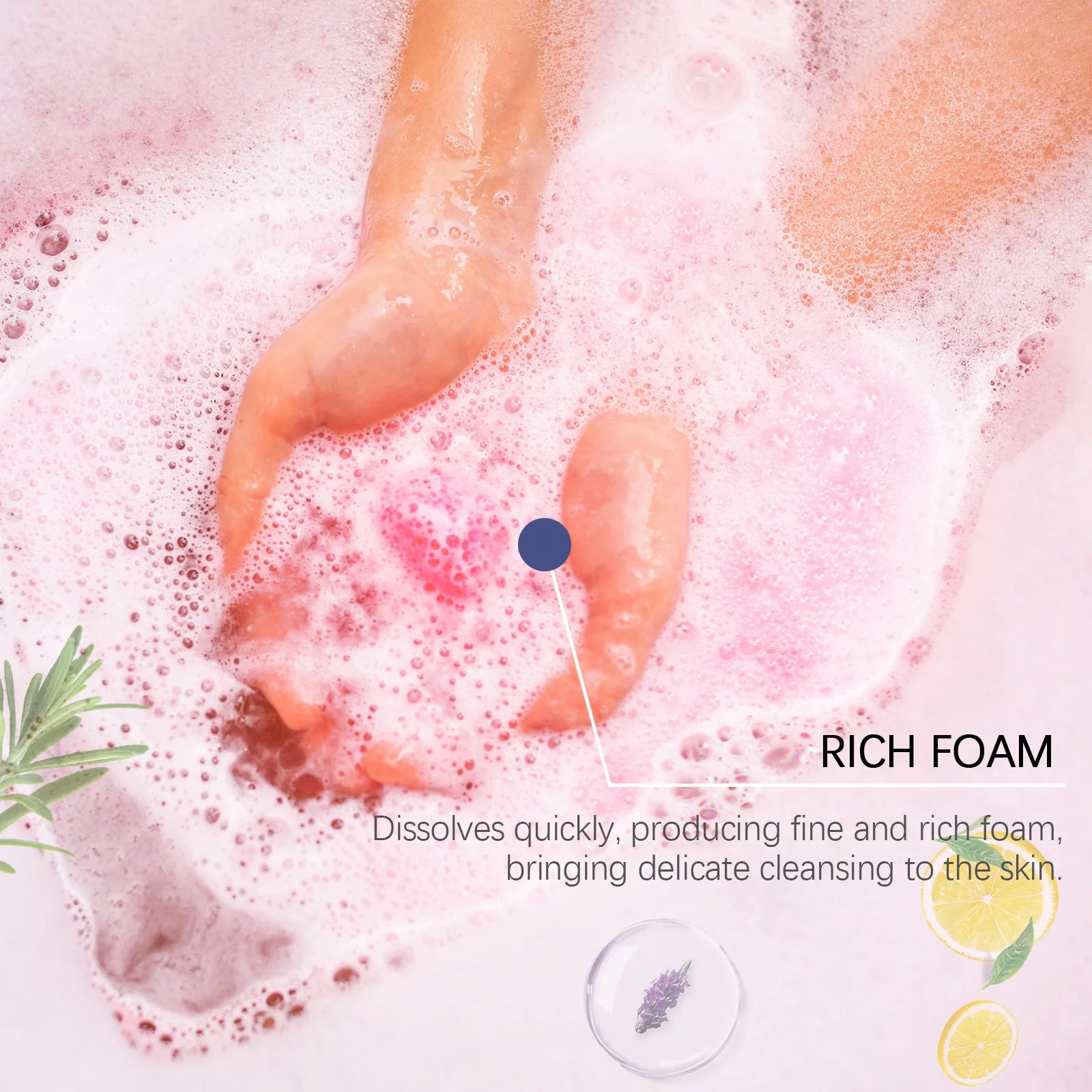 Bubble Bath Bombs Spa Relaxing Body Stress Relief Skin Care - 3