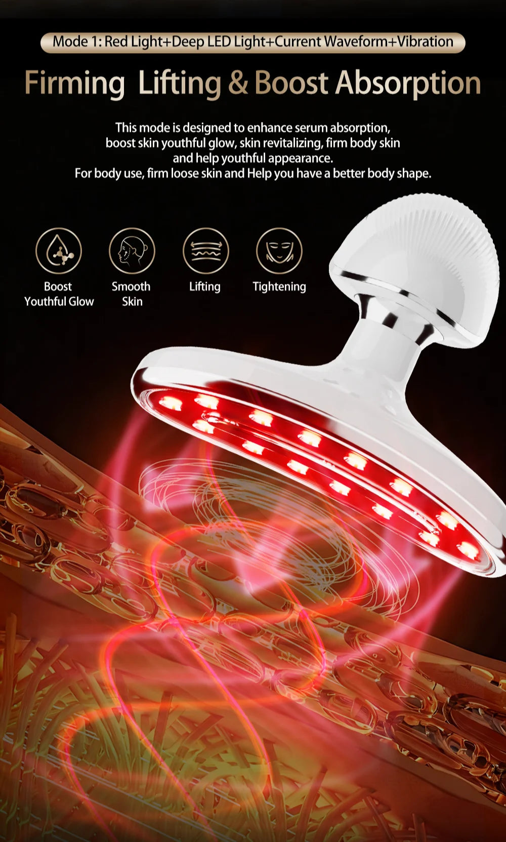 LED Facial Sculpting Tool Skin Tightening & Body Contouring Device