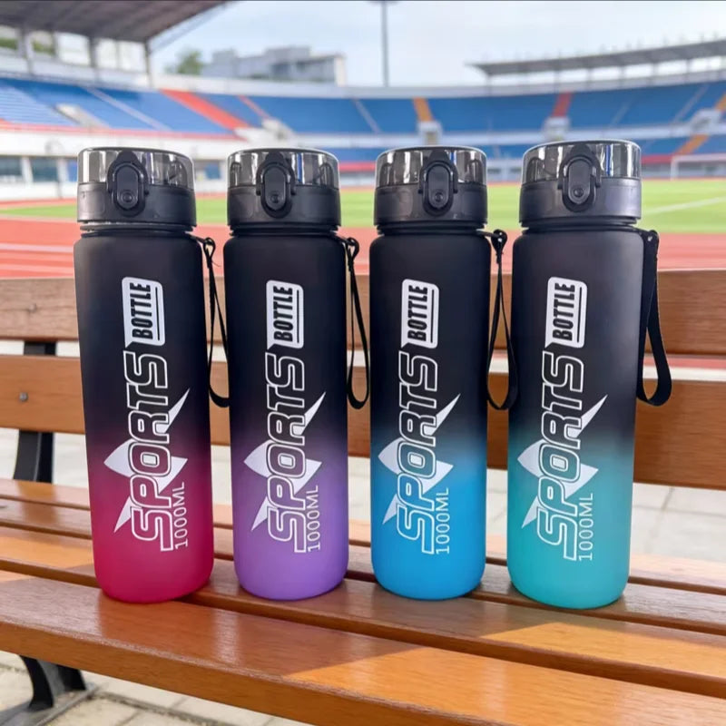 1000ml Gradient Sports Water Bottle Leak Proof Gym Sippy Cup - 1