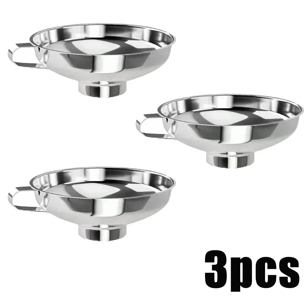 Stainless Steel Wide Mouth Canning Funnel for Kitchen Liquid Jar Filling - 17