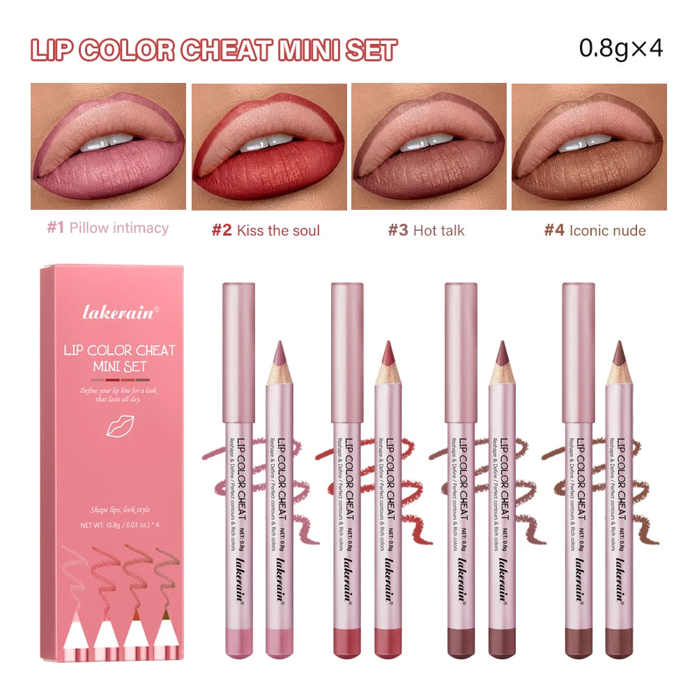 Matte Lip Pencil Waterproof Brown Lip Liner Stain
