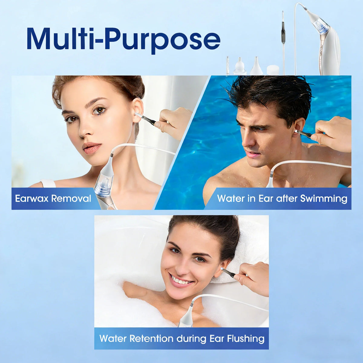 Intelligent Vacuum Earwax Remover & Low-Noise Ear Dryer Kit