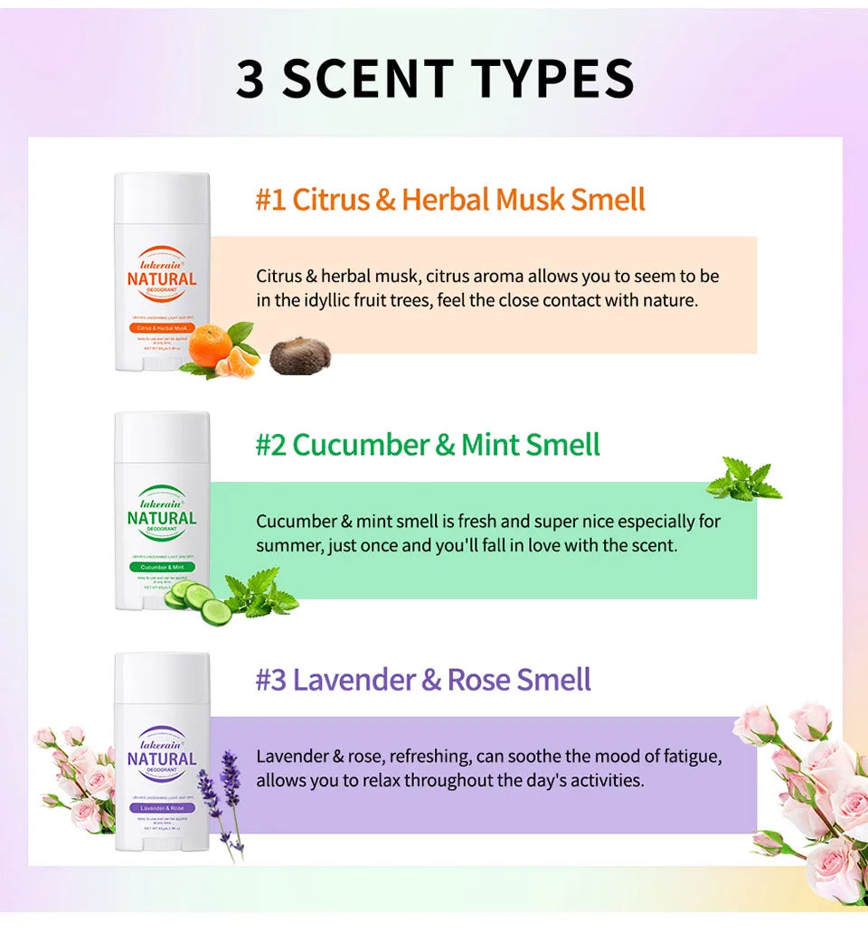 Solid Deodorant Stick Natural Perfume Balm Long Lasting Fragrance - 9