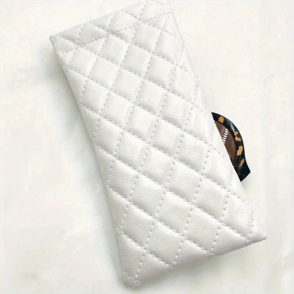 Soft PU Leather Eyeglasses Case Portable Sunglasses Pouch Organizer