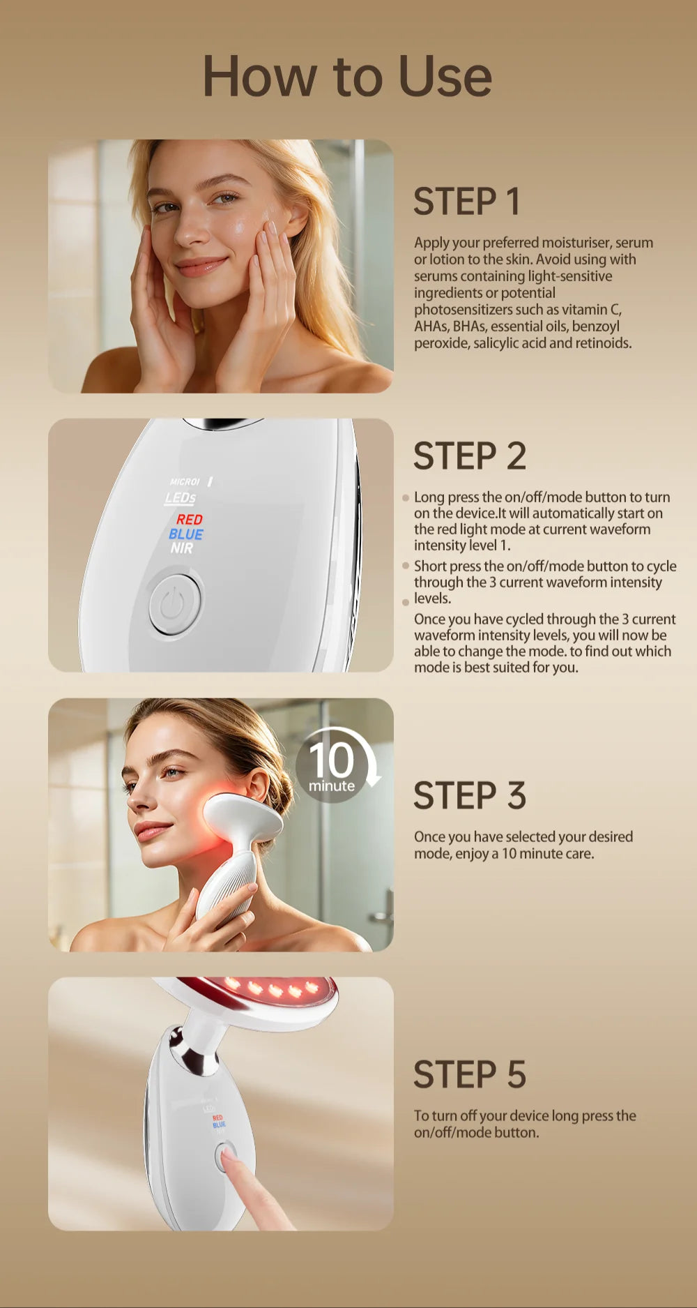 LED Facial Sculpting Tool Skin Tightening & Body Contouring Device - 19