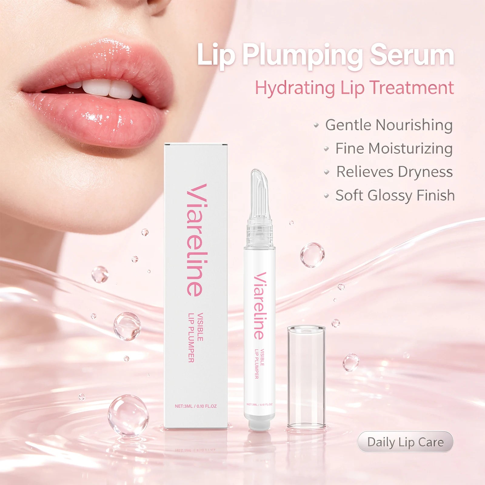 VIARELINE Hydrating Lip Plumper Gloss & Smoothing Serum - 6