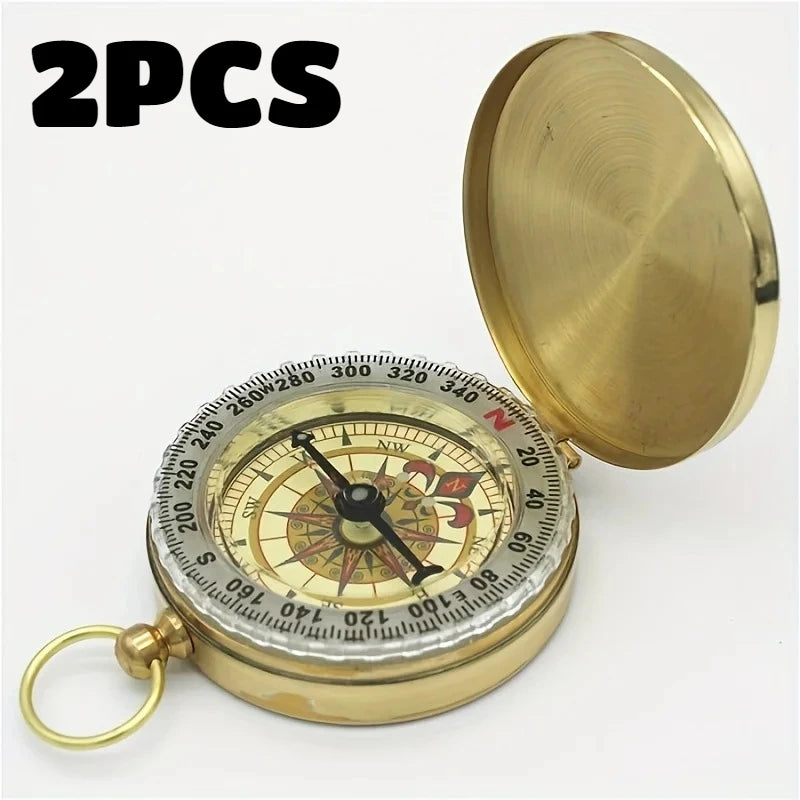 5 Pack Mini Pocket Compass Glow in the Dark Navigation Survival Tool - 13