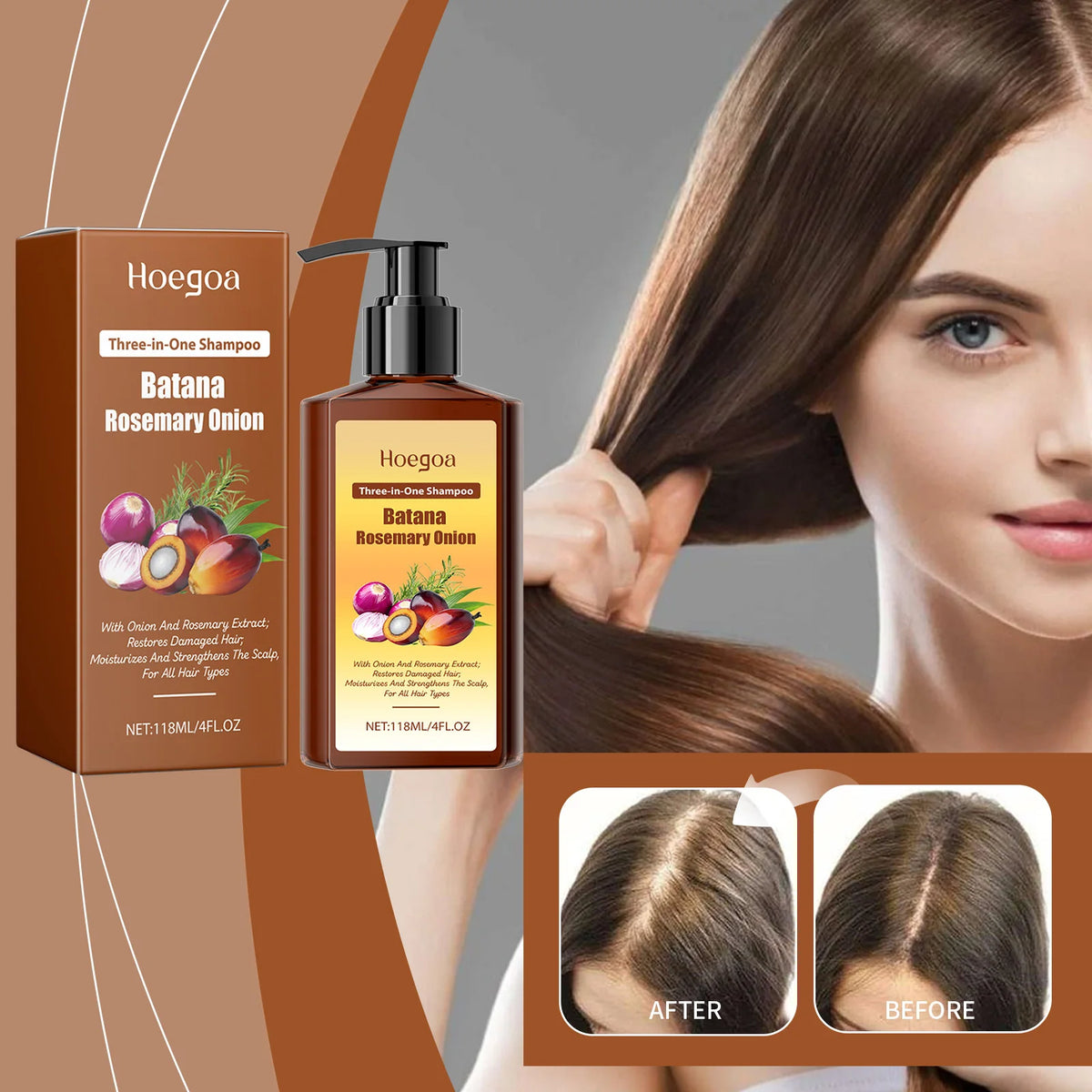 Hair Growth Shampoo Anti Dandruff Nourishing Repair Scalp Care