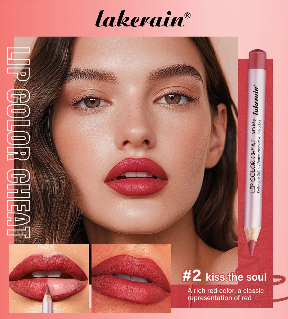 Matte Lip Pencil Waterproof Brown Lip Liner Stain