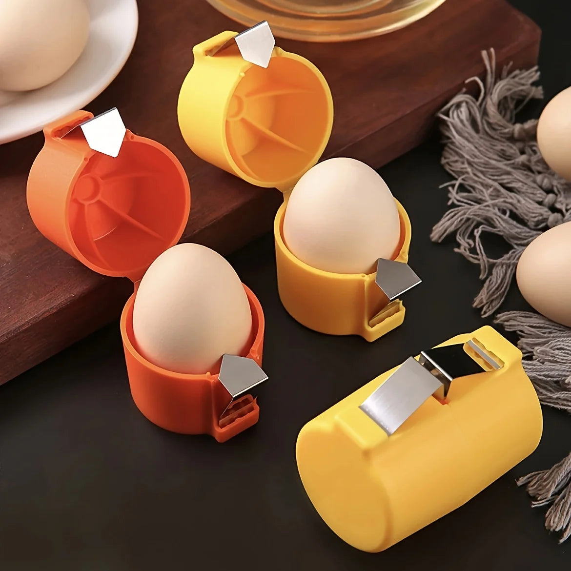 Portable Egg Cracker Tool Kitchen Egg Sheller and Divider - 9