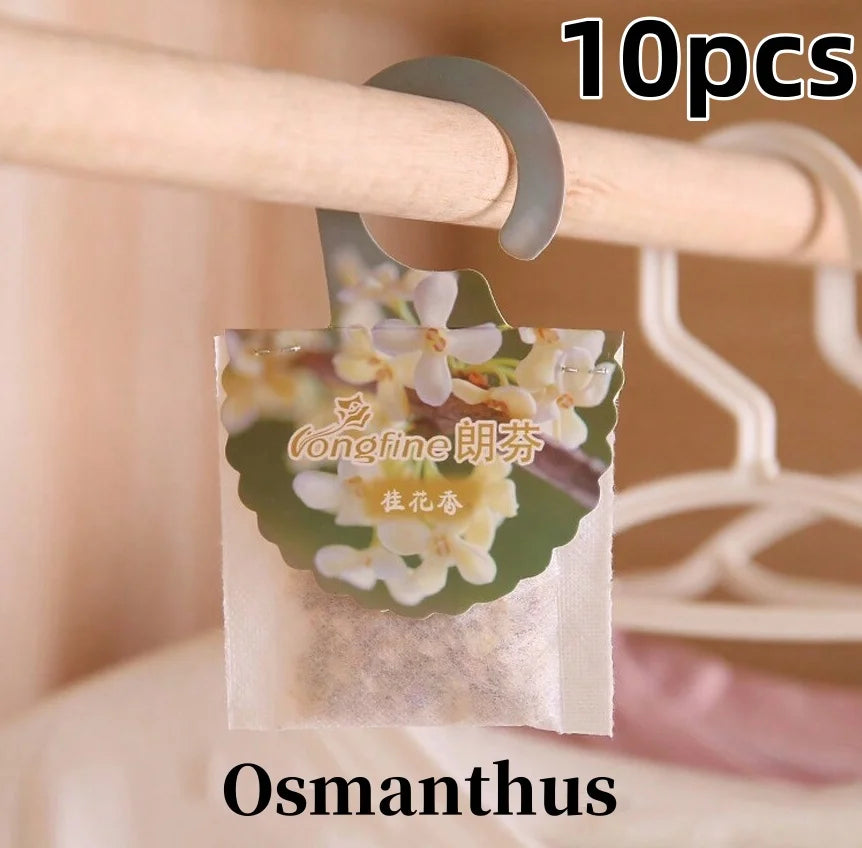 5 10 Pack Wardrobe Hanging Sachets Air Freshener Closet Odor Eliminator - 19