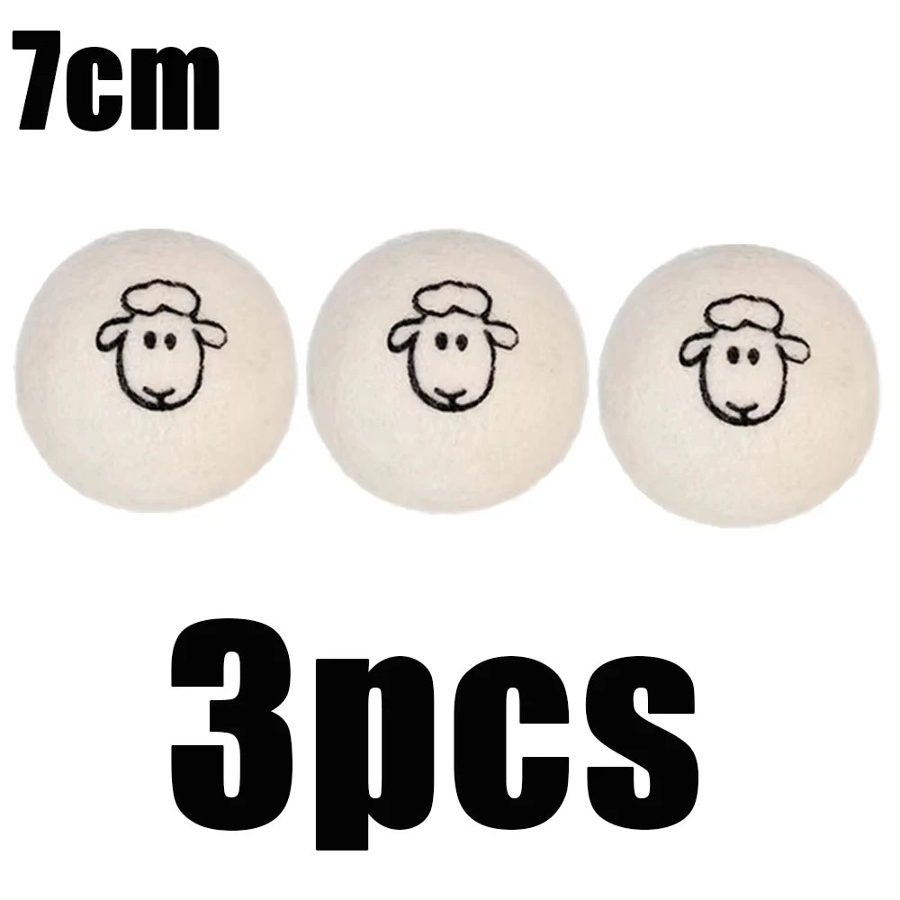 Reusable Wool Dryer Balls Laundry Softener and Quick Dry Laundry Tool - 18