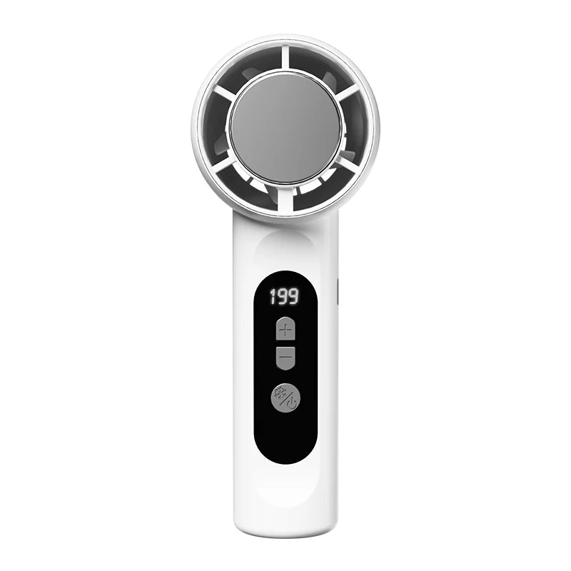 Rechargeable Turbo Mini Handheld Fan with Ice Cooler - 18
