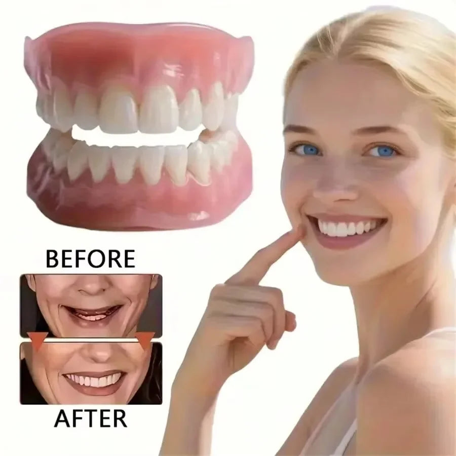 Silicone Dentures Full Mouth False Teeth Set