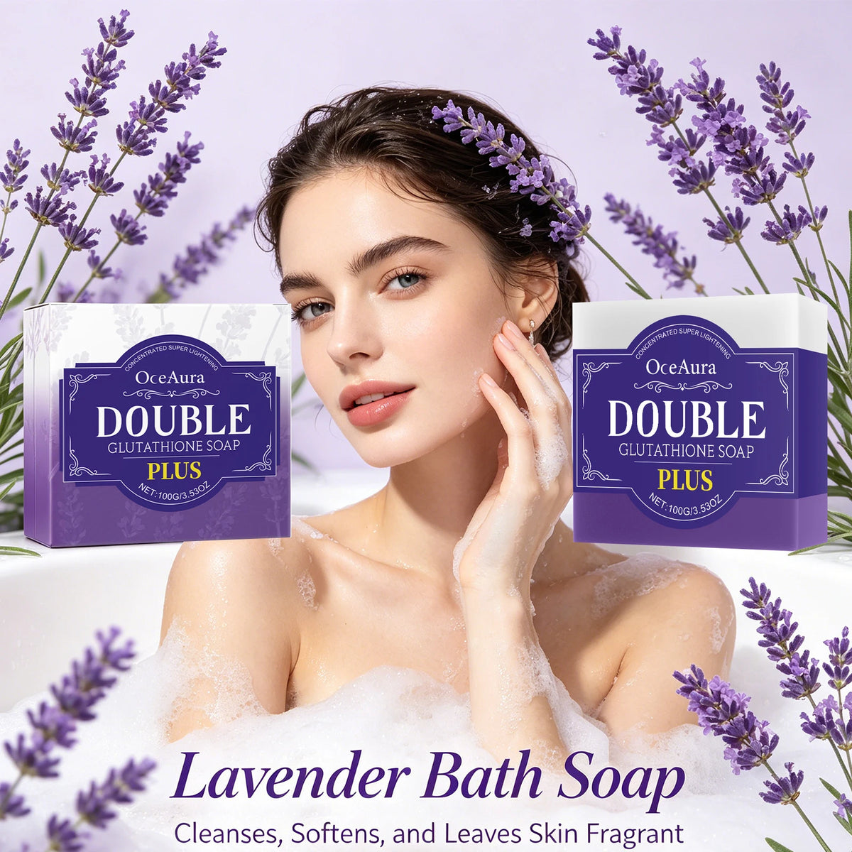Lavender Cleansing Soap Bar Oil Control Skin Softener
