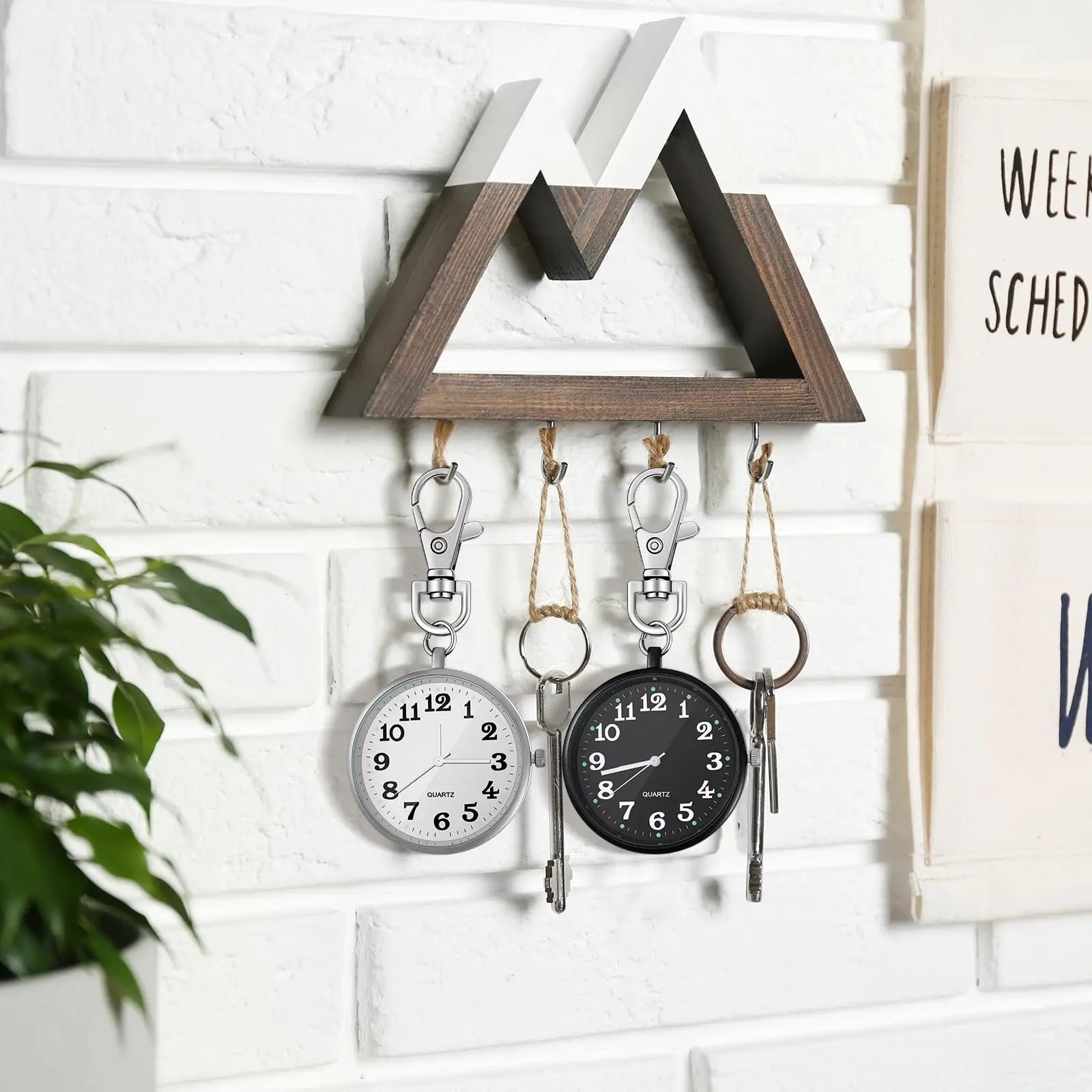 Portable Quartz Pocket Watch Keychain Hanging Nurse Fob Watch - 18