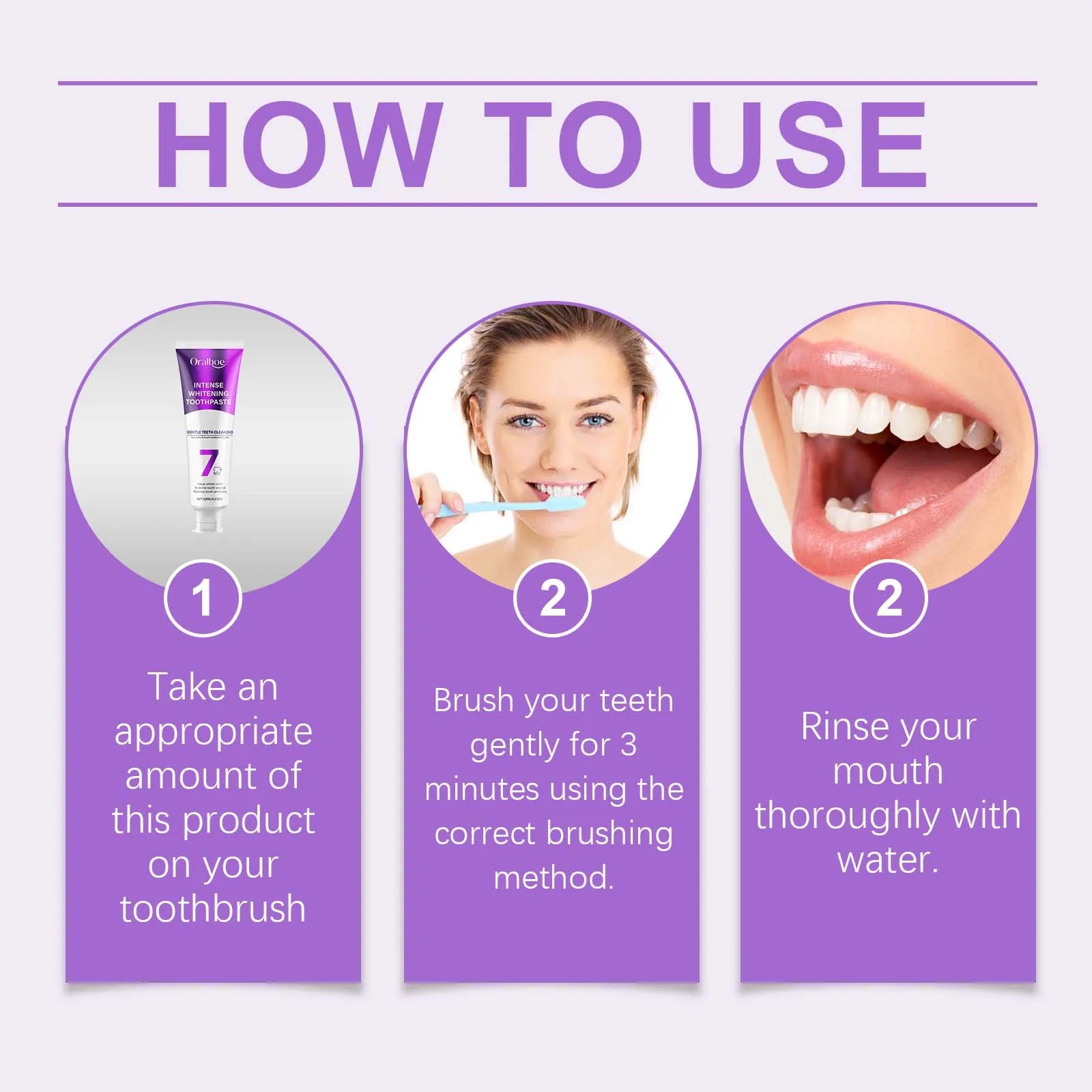 Oralhoe Whitening Toothpaste Stain Removal Plaque Enamel Repair - 12