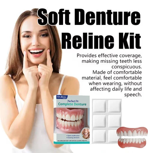 Silicone Dentures Full Mouth Fake Teeth Veneers