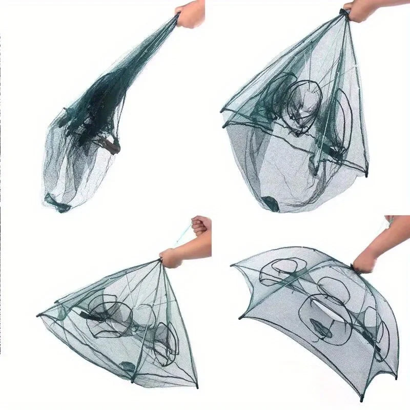 Foldable Fishing Net Trap Umbrella Style Minnow Crab Shrimp Catcher