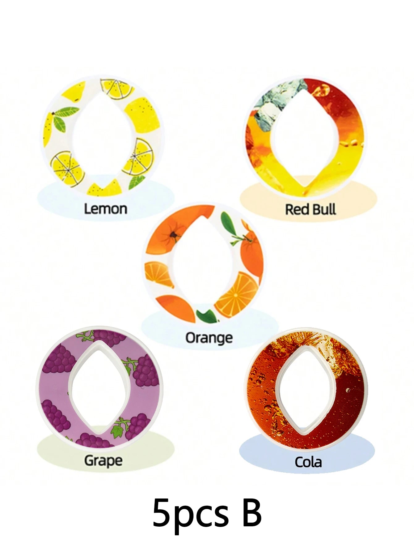 Fruit Flavor Pods for Water Bottles Zero Sugar Calorie Scented Rings - 23