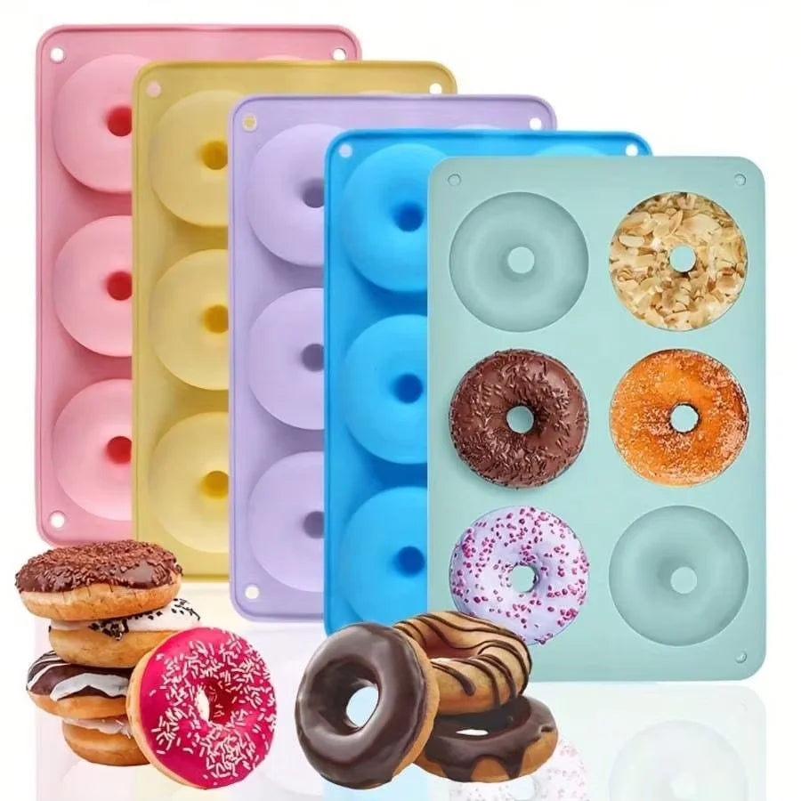 Silicone Donut Mold 6 Cavity Nonstick Baking Pan for Cakes and Pastries - 1