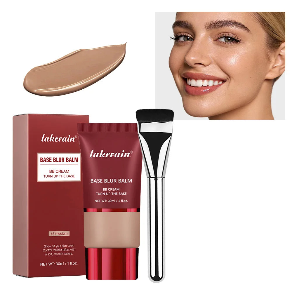 Blur Base Balm BB Cream with Applicator Brush Foundation Makeup